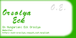 orsolya eck business card